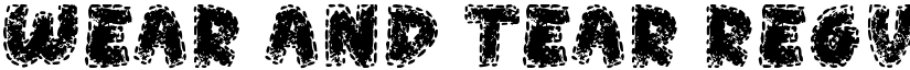 Wear and Tear Regular font