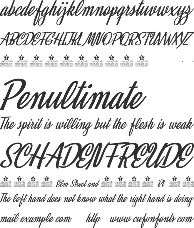 Mystical Eyes Personal Use font preview
