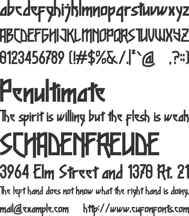 Xylene font preview