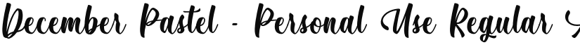 December Pastel - Personal Use Regular font