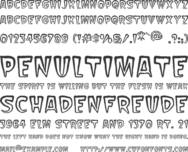 Scarify font preview