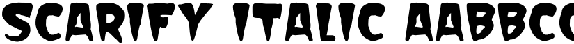 Scarify Italic font