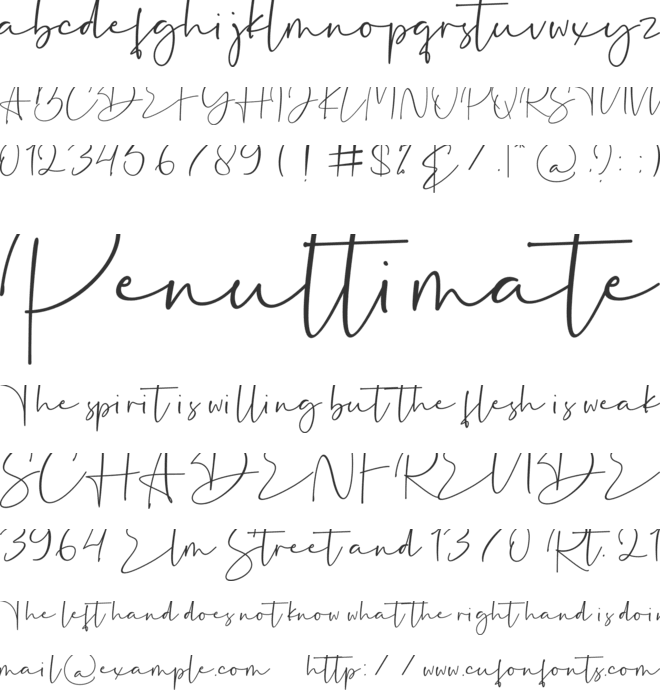 Dantina font preview