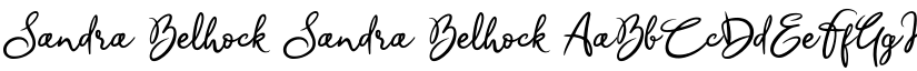 Sandra Belhock Sandra Belhock font