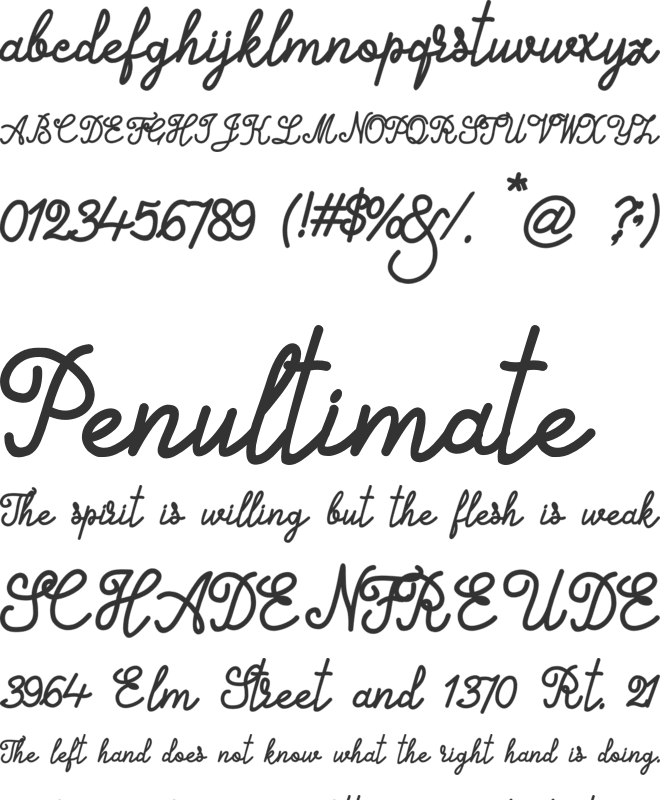 Alifia font preview