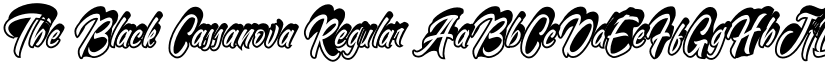 The Black Cassanova Regular font