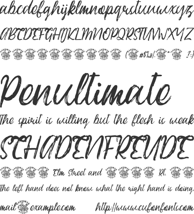 Easttalia font preview