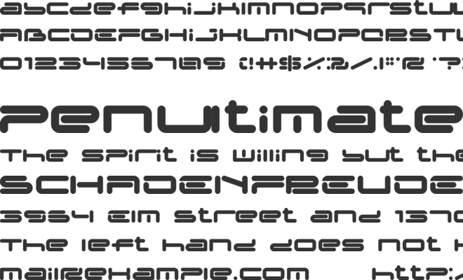 LL Medien font preview