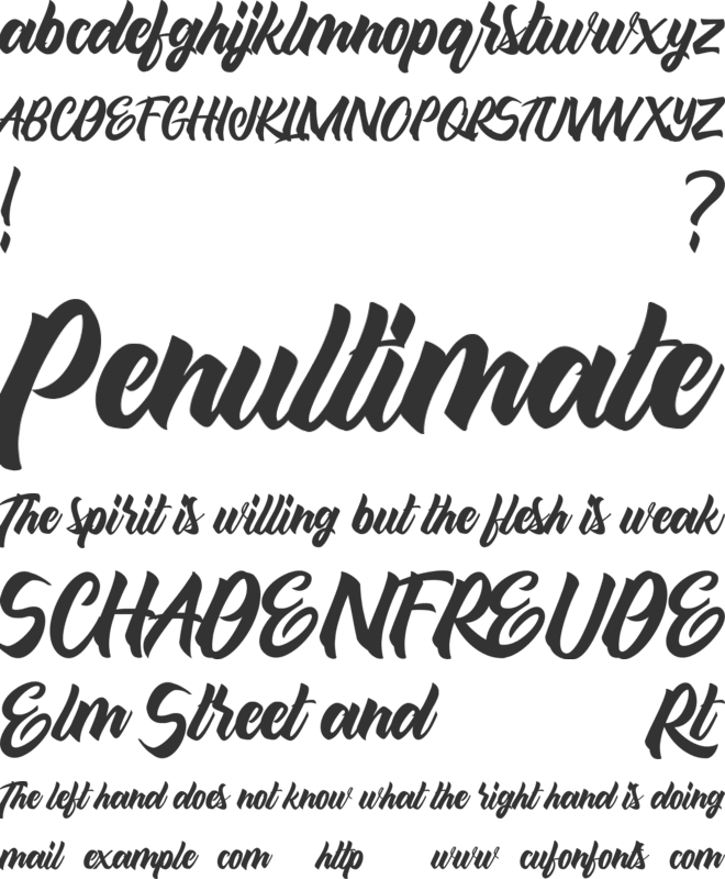 Maghody font preview