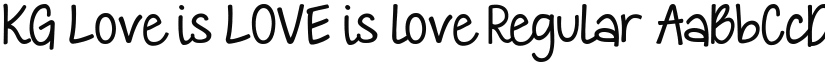 KG Love is LOVE is love Regular font