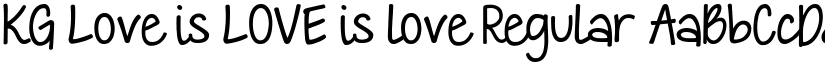 KG Love is LOVE is love font download