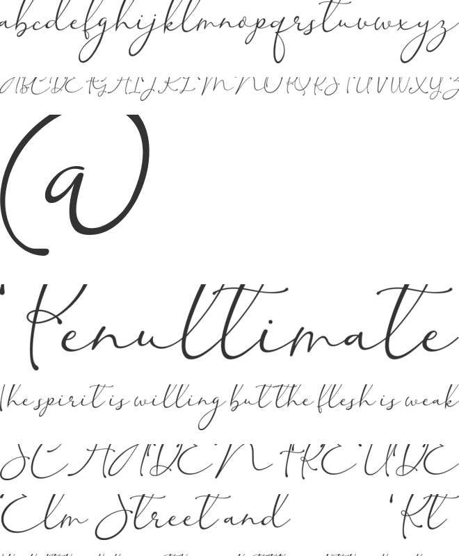 Mellody font preview