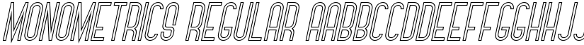 Monometrics Regular font