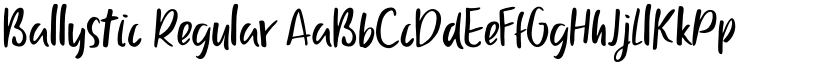 Ballystic Regular font