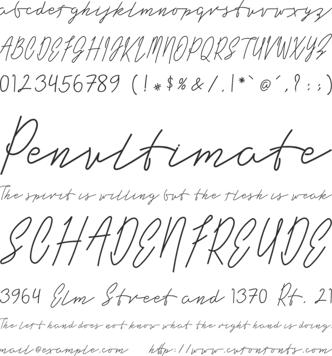 Long Liner font preview