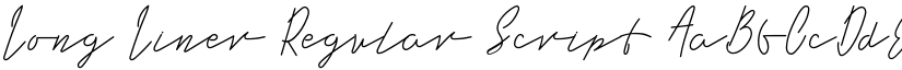 Long Liner Regular Script font