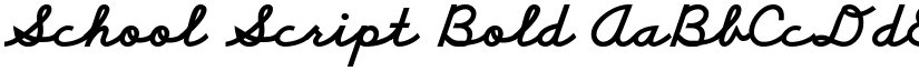 School Script Bold font