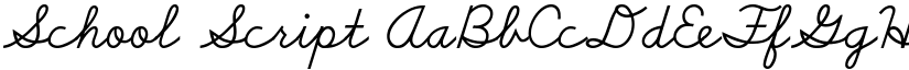 School Script font