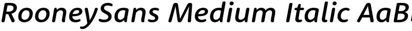 RooneySans Medium Italic font