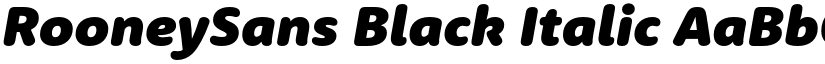 RooneySans Black Italic font