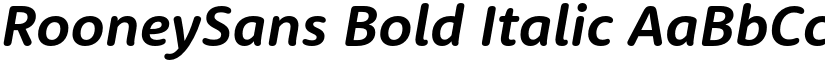 RooneySans Bold Italic font