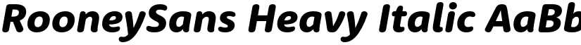 RooneySans Heavy Italic font