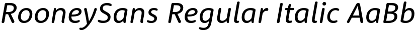 RooneySans Regular Italic font