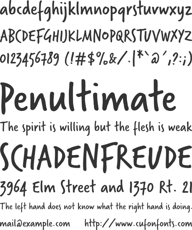 Verveine font preview