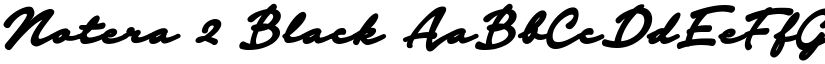 Notera 2 Black font