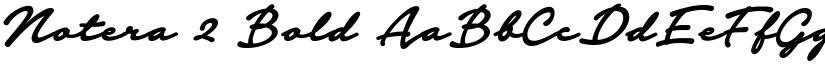 Notera 2 Bold font