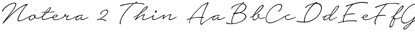 Notera 2 Thin font