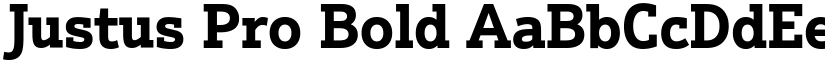 Justus Pro Bold font