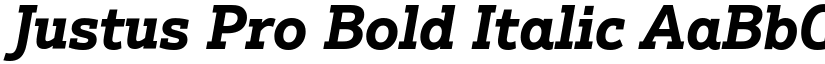 Justus Pro Bold Italic font