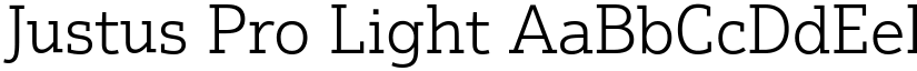 Justus Pro Light font