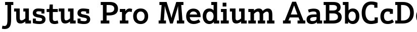 Justus Pro Medium font