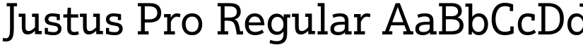 Justus Pro Regular font