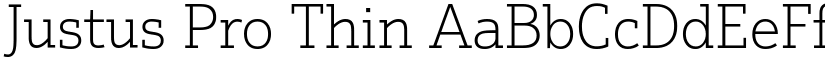 Justus Pro Thin font