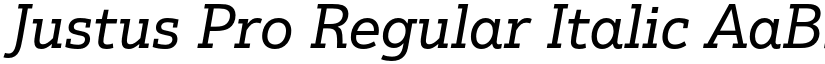 Justus Pro Regular Italic font