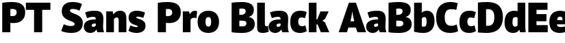 PT Sans Pro Black font