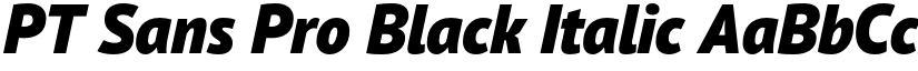 PT Sans Pro Black Italic font