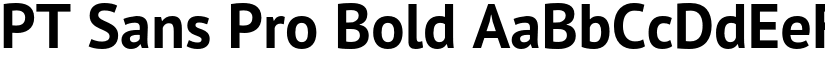 PT Sans Pro Bold font