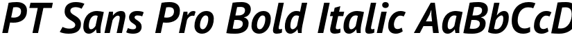 PT Sans Pro Bold Italic font