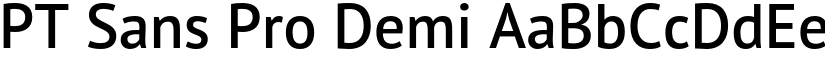 PT Sans Pro Demi font