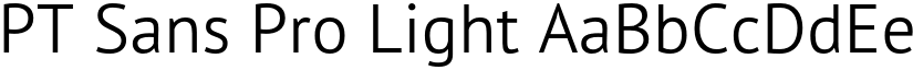 PT Sans Pro Light font