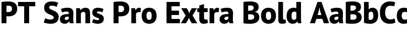PT Sans Pro Extra Bold font