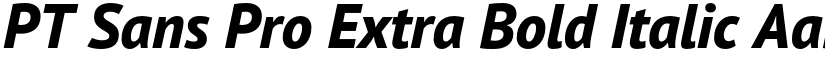 PT Sans Pro Extra Bold Italic font