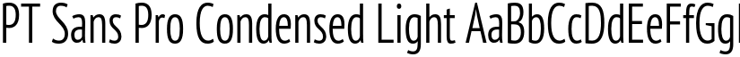 PT Sans Pro Condensed Light font