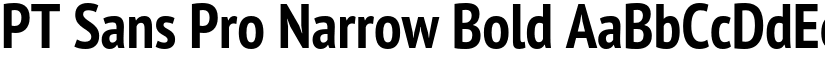PT Sans Pro Narrow Bold font