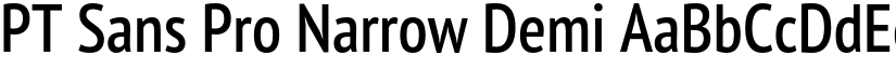 PT Sans Pro Narrow Demi font
