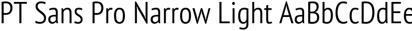 PT Sans Pro Narrow Light font